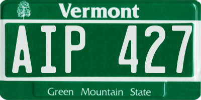 VT license plate AIP427
