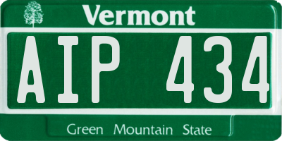 VT license plate AIP434