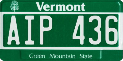 VT license plate AIP436
