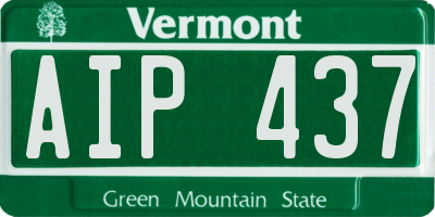 VT license plate AIP437