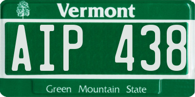VT license plate AIP438