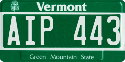 VT license plate AIP443