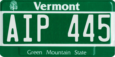 VT license plate AIP445