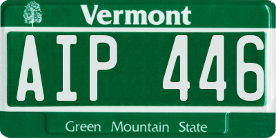 VT license plate AIP446