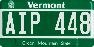 VT license plate AIP448