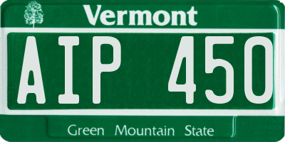VT license plate AIP450