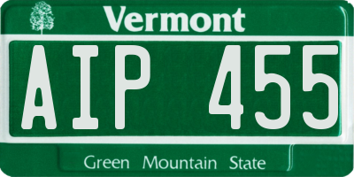 VT license plate AIP455