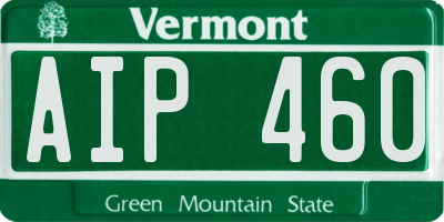 VT license plate AIP460