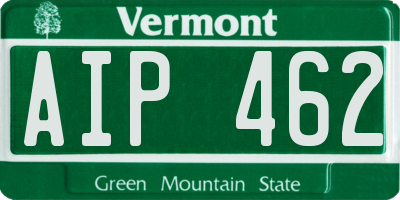 VT license plate AIP462