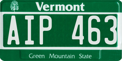 VT license plate AIP463
