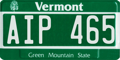 VT license plate AIP465