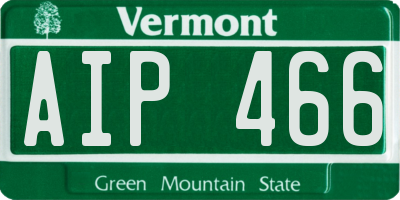 VT license plate AIP466