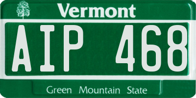 VT license plate AIP468