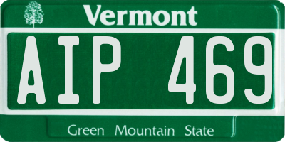 VT license plate AIP469