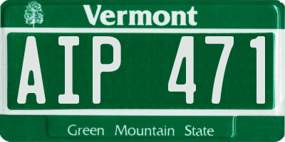 VT license plate AIP471