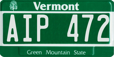 VT license plate AIP472