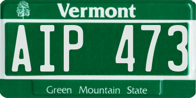 VT license plate AIP473