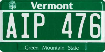 VT license plate AIP476