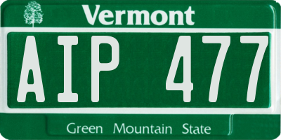 VT license plate AIP477