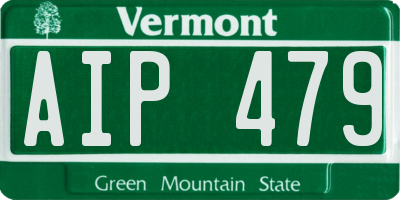 VT license plate AIP479