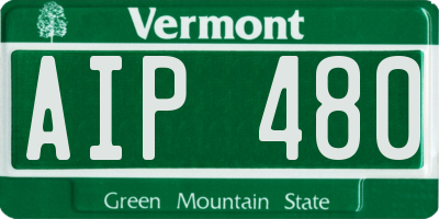 VT license plate AIP480
