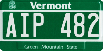 VT license plate AIP482