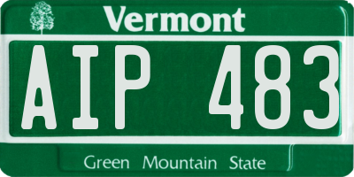 VT license plate AIP483