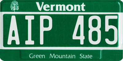 VT license plate AIP485