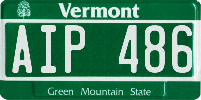 VT license plate AIP486