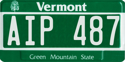 VT license plate AIP487