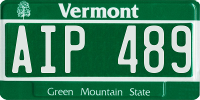 VT license plate AIP489