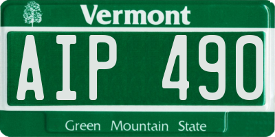 VT license plate AIP490