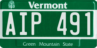 VT license plate AIP491