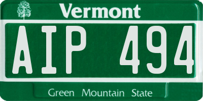 VT license plate AIP494