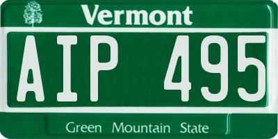 VT license plate AIP495
