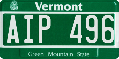 VT license plate AIP496