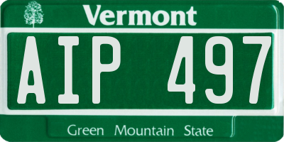 VT license plate AIP497