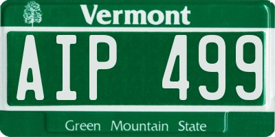 VT license plate AIP499