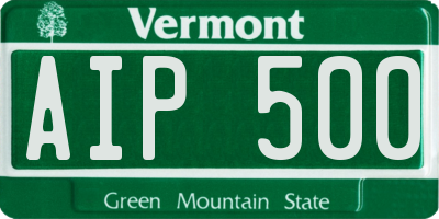 VT license plate AIP500