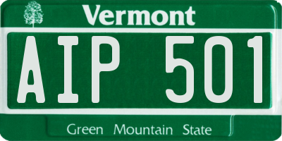 VT license plate AIP501