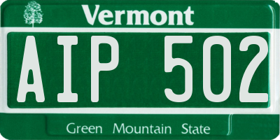 VT license plate AIP502