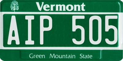 VT license plate AIP505