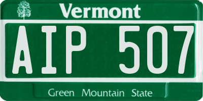 VT license plate AIP507