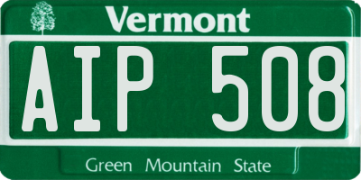 VT license plate AIP508