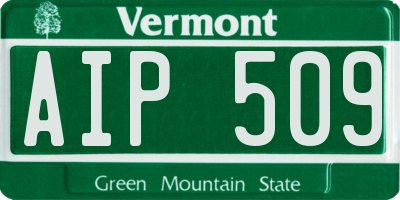 VT license plate AIP509