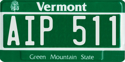 VT license plate AIP511