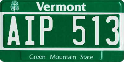 VT license plate AIP513