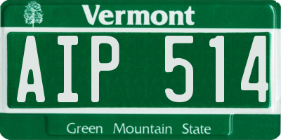 VT license plate AIP514