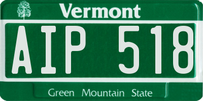 VT license plate AIP518