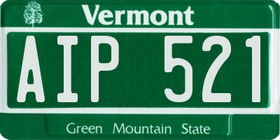 VT license plate AIP521